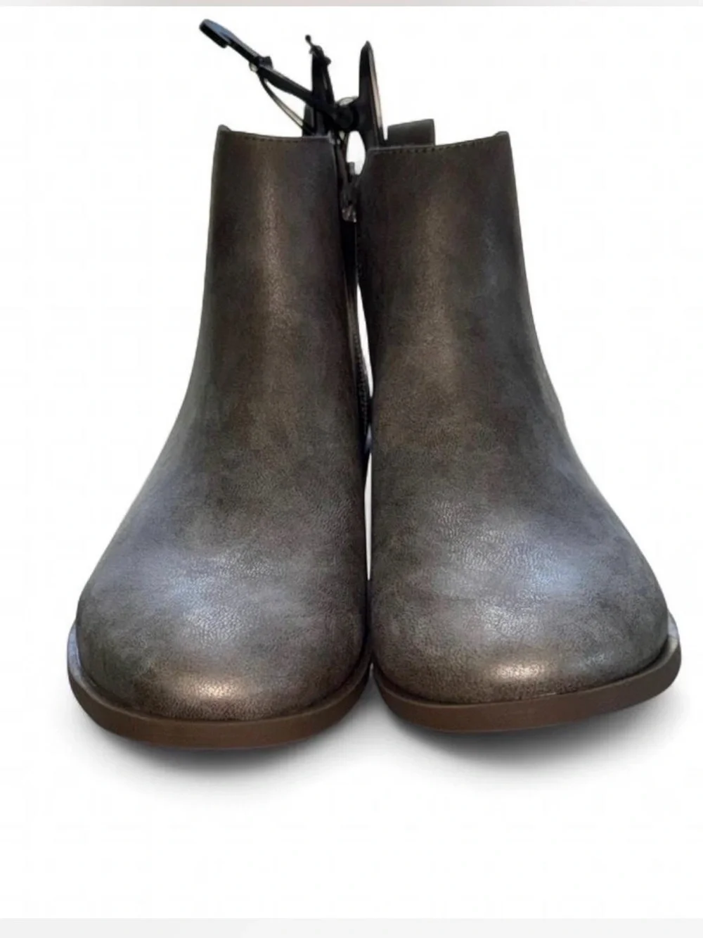 NWT Wonder Nation Girls Metallic Taupe Chelsea Ankle Boots Size 3